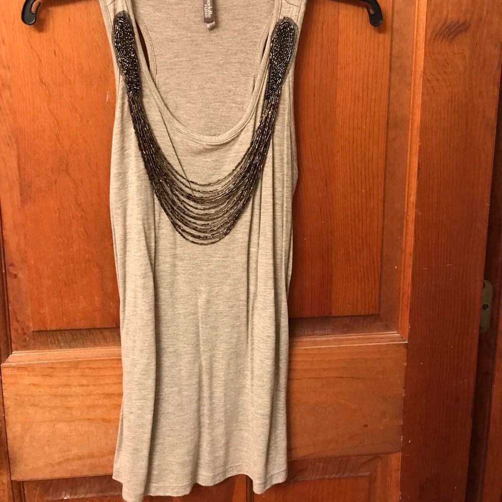Grey dressy tank top