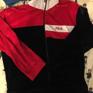 Velour Fila track jacket vintage