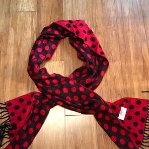 Red & Black Polka Dot Scarf
