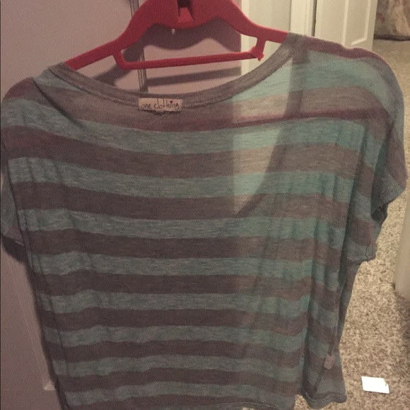 Blue and grey striped float top - Picture 2 of 2