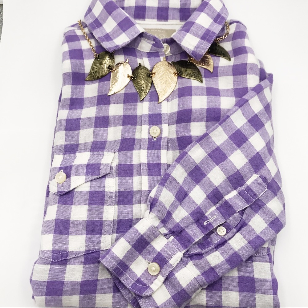 Banana Republic Soft-Wash Gingham Flannel Shirt