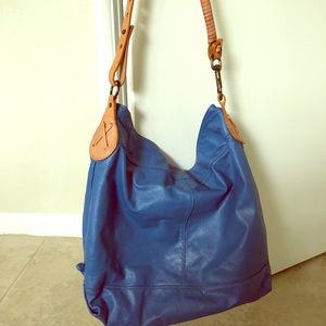 Genuine leather lined hobo bag