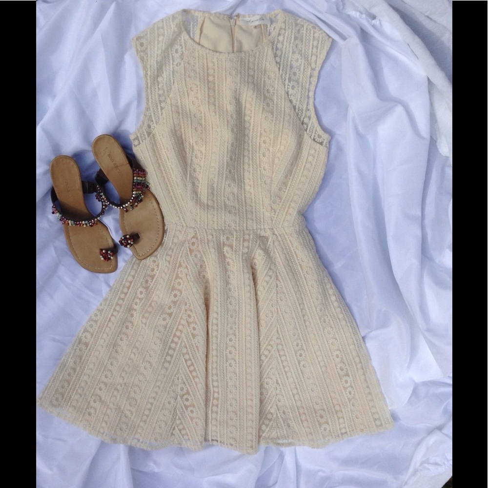 NWOT! Cream Lace A-line dress by Sugarlips