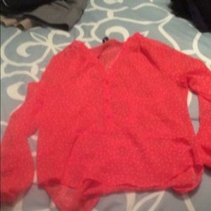 Coral blouse