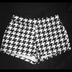 Black and white shorts