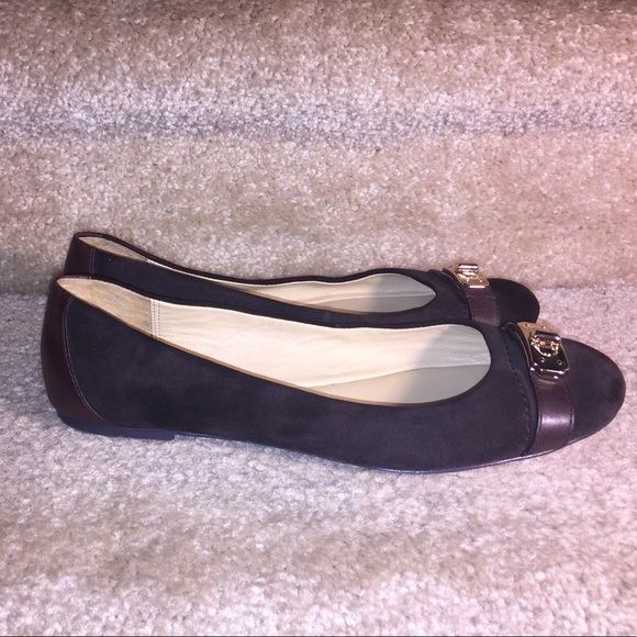 coach suede flats