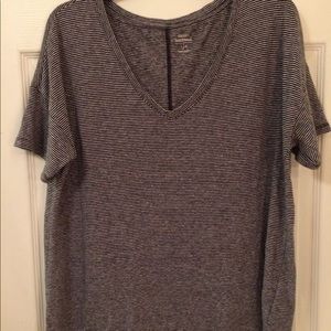 Old Navy Boyfriend Striped V-Neck Top