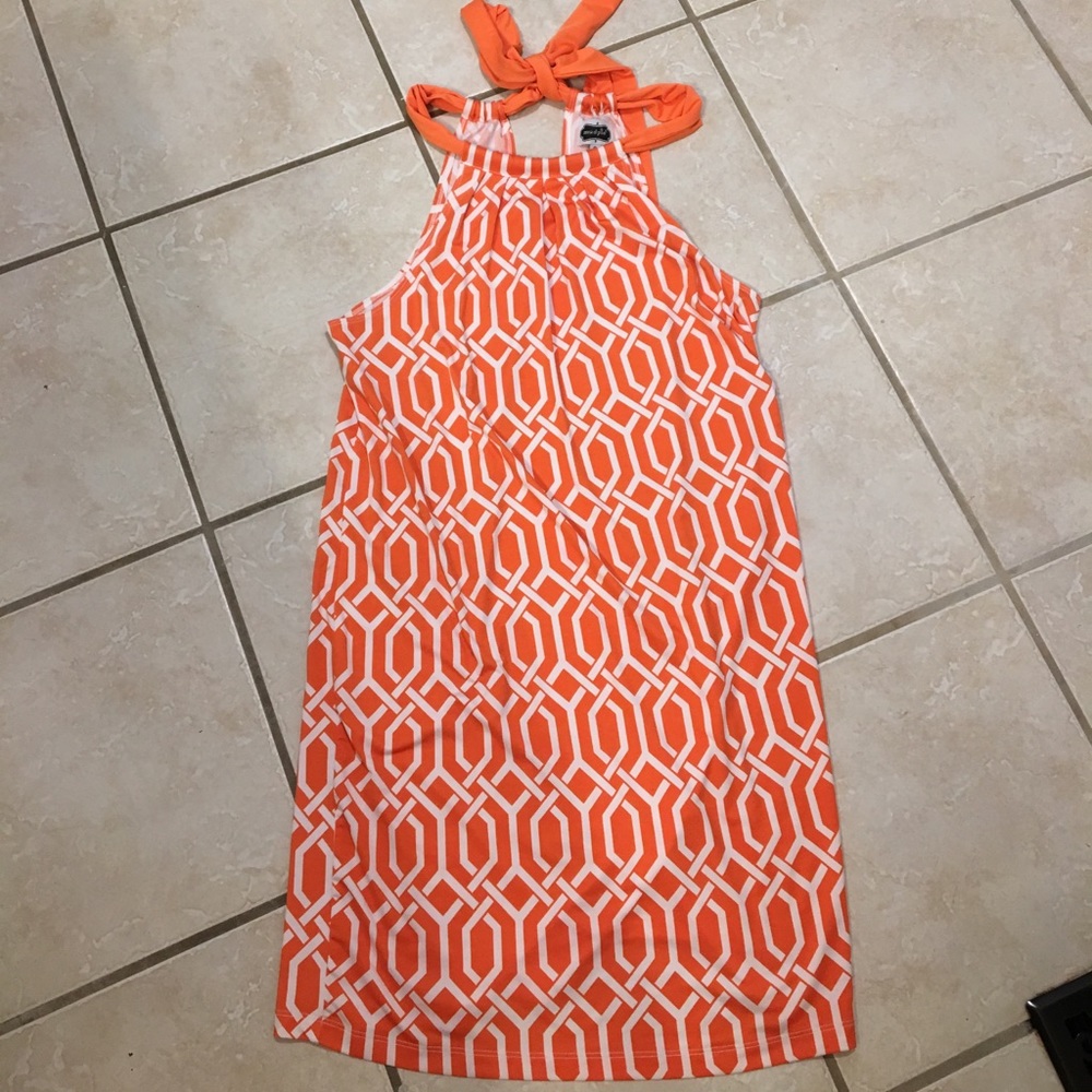 Mudpie Orange Halter Dress
