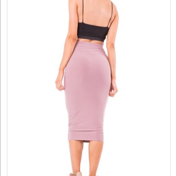 NWT Mauve Colored Bodycon Pencil Skirt - Picture 5 of 5