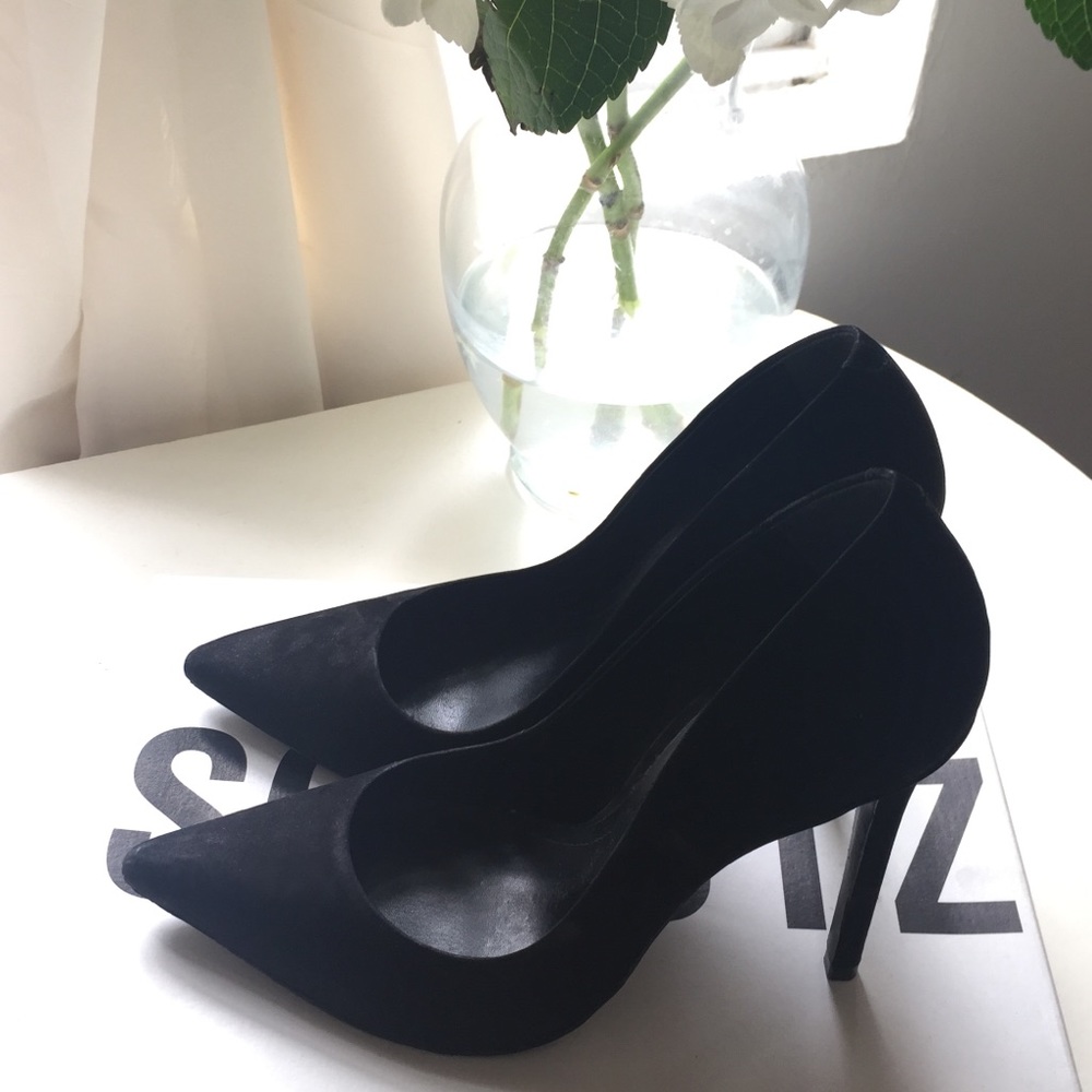 Schutz Pump Black Suede