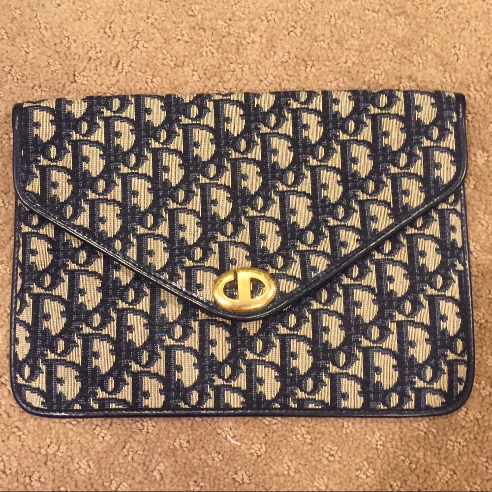 Christian Dior Trotter Monogram envelope clutch