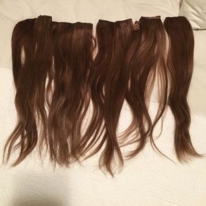 7 piece 100% human hair clip in extensions
