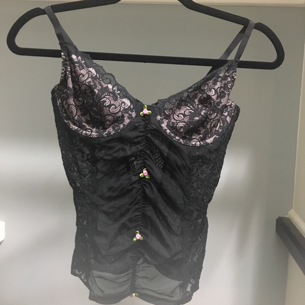 Betsy Johnson Intimates Lacy Top/ Size L