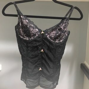 Betsy Johnson Intimates Lacy Top/ Size L