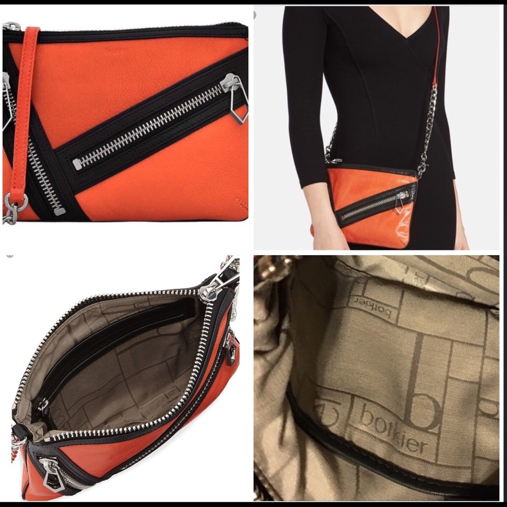 BOTKIER CRUZ BRIGHT LEATHER ZIPPERED CROSSBODY BAG