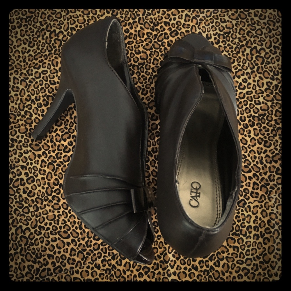 Cato Cacao Brown Open-Style Synthetic Leather Heel - Picture 6 of 7