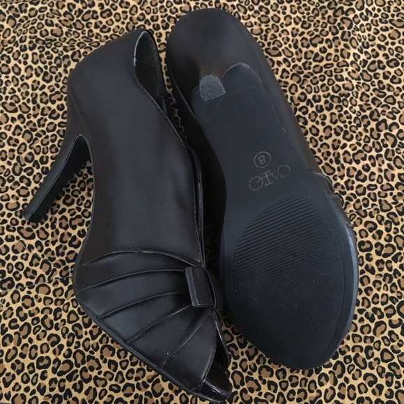 Cato Cacao Brown Open-Style Synthetic Leather Heel - Picture 4 of 7