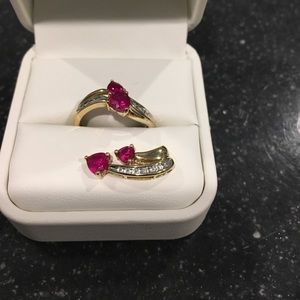 ❤️ Ring and pendant ❤️ 10k yellow gold