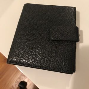 Longchamp black leather wallet