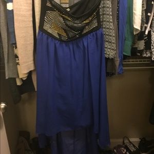 2 Strapless high low dresses