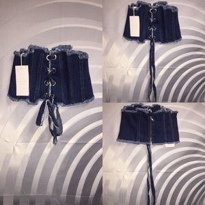 Denim Strapless Crop Top *SOLD*