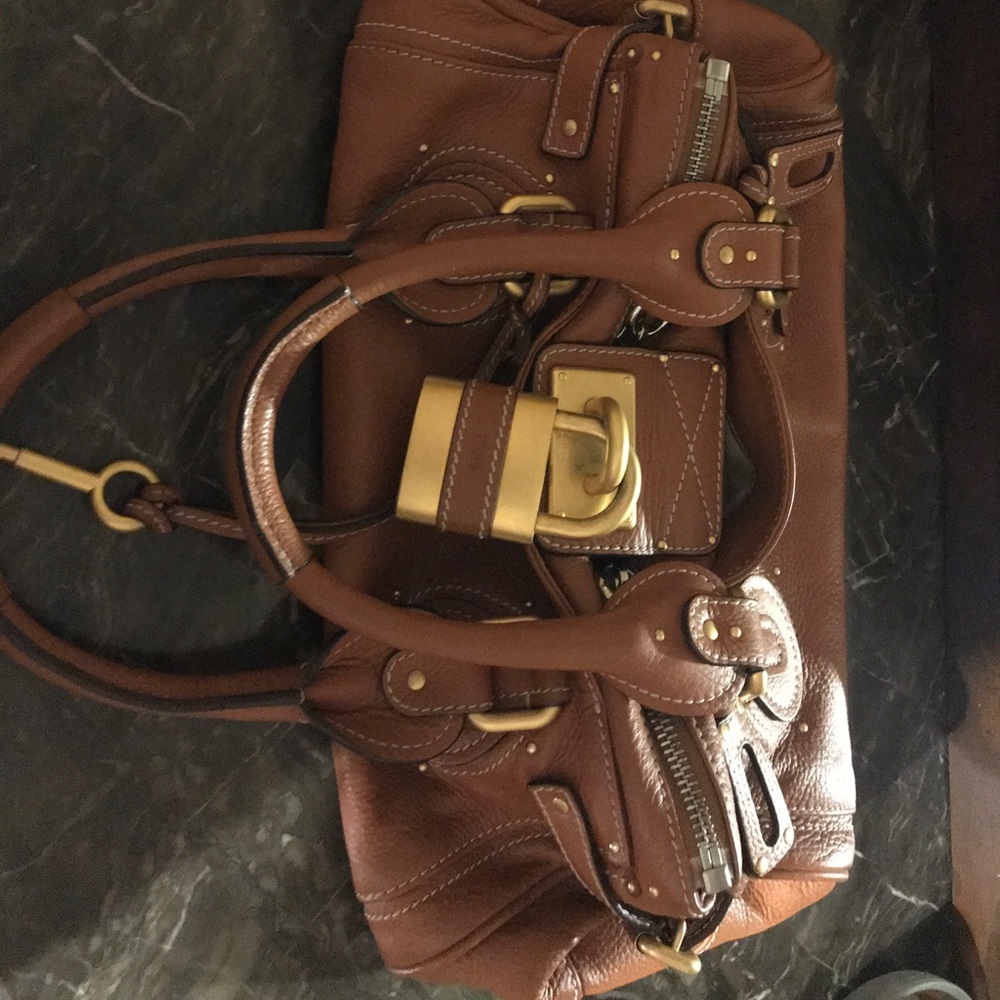 Chloé “paddington” lock leather bag