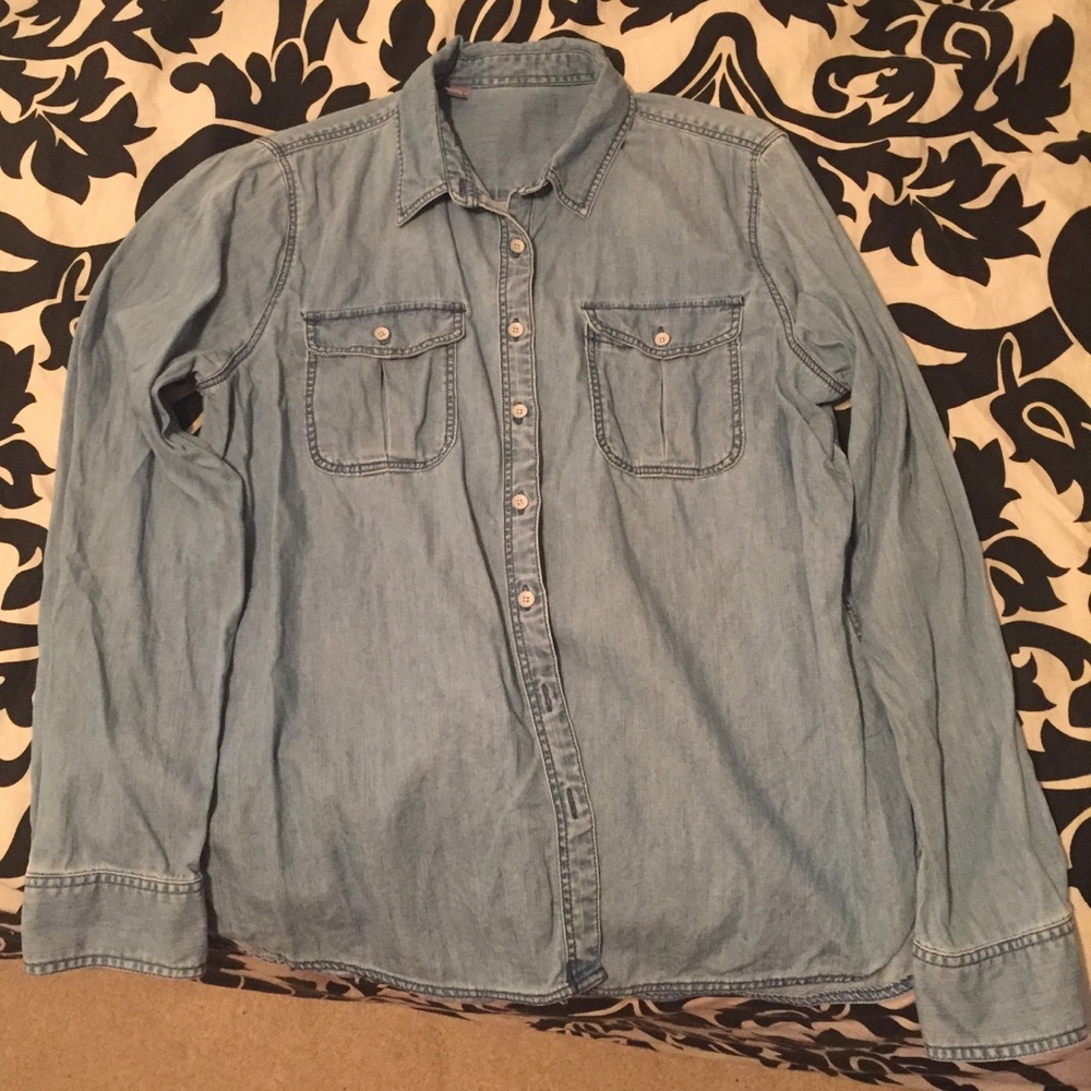 Medium Wash Denim Button Down