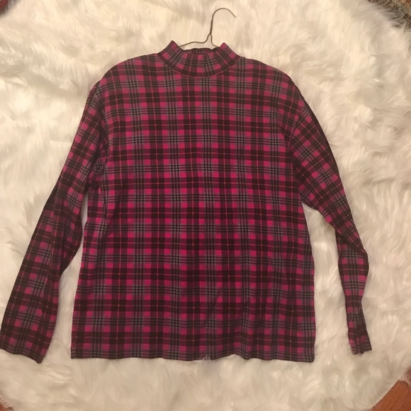 Karen Scott Tops - 100% cotton plaid flannel