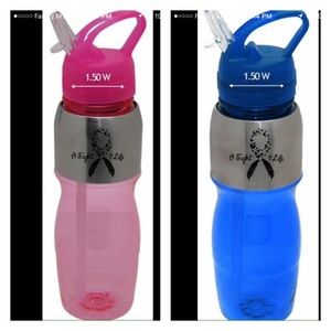 Water bottle, choice of pink or blue.