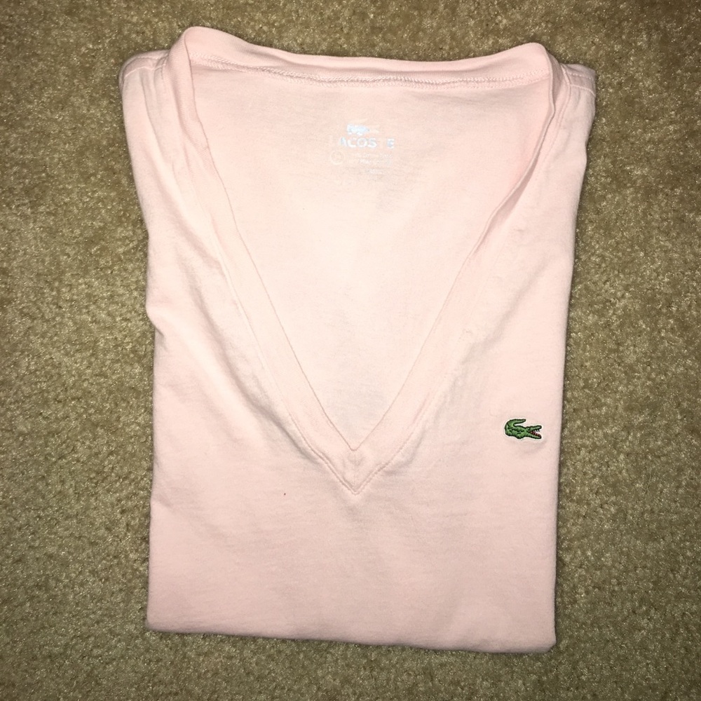Baby Pink Lacoste Vneck