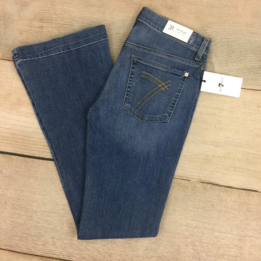 7 For All Mankind Slim Trouser Jean - Sz 32 - Picture 6 of 6