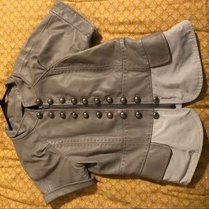 Grey Lester BCBG Zip/button down top