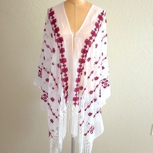 Semi Sheer Embroidered Tunic
