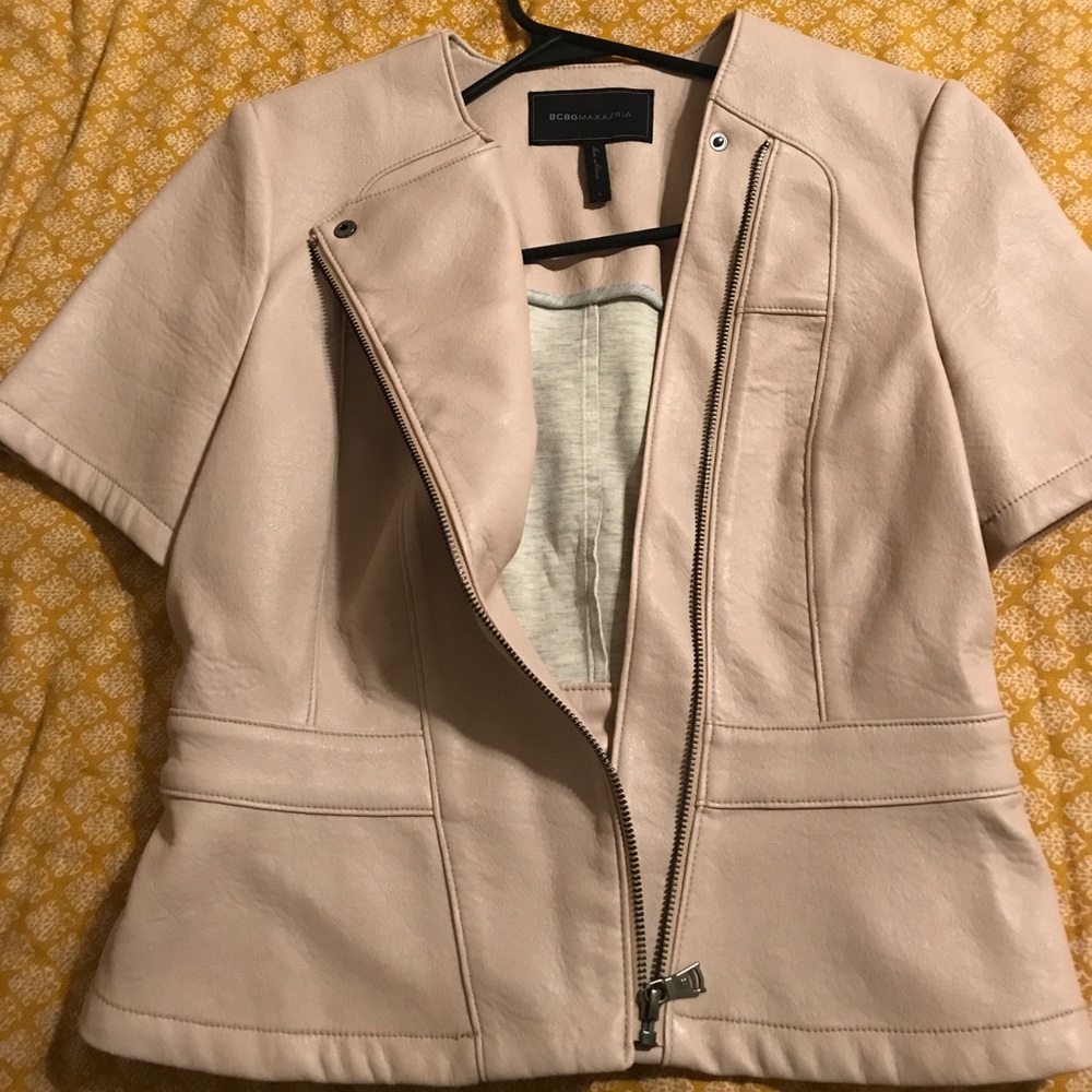 Beautiful BCBG Soft light pink size zip jacket