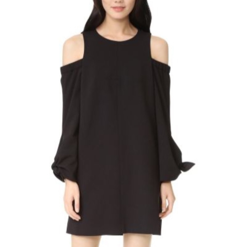 Tibi exposed shoulder mini black dress - Picture 3 of 3