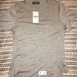 Fashion Nova Gray Tshirt Bodysuit Medium