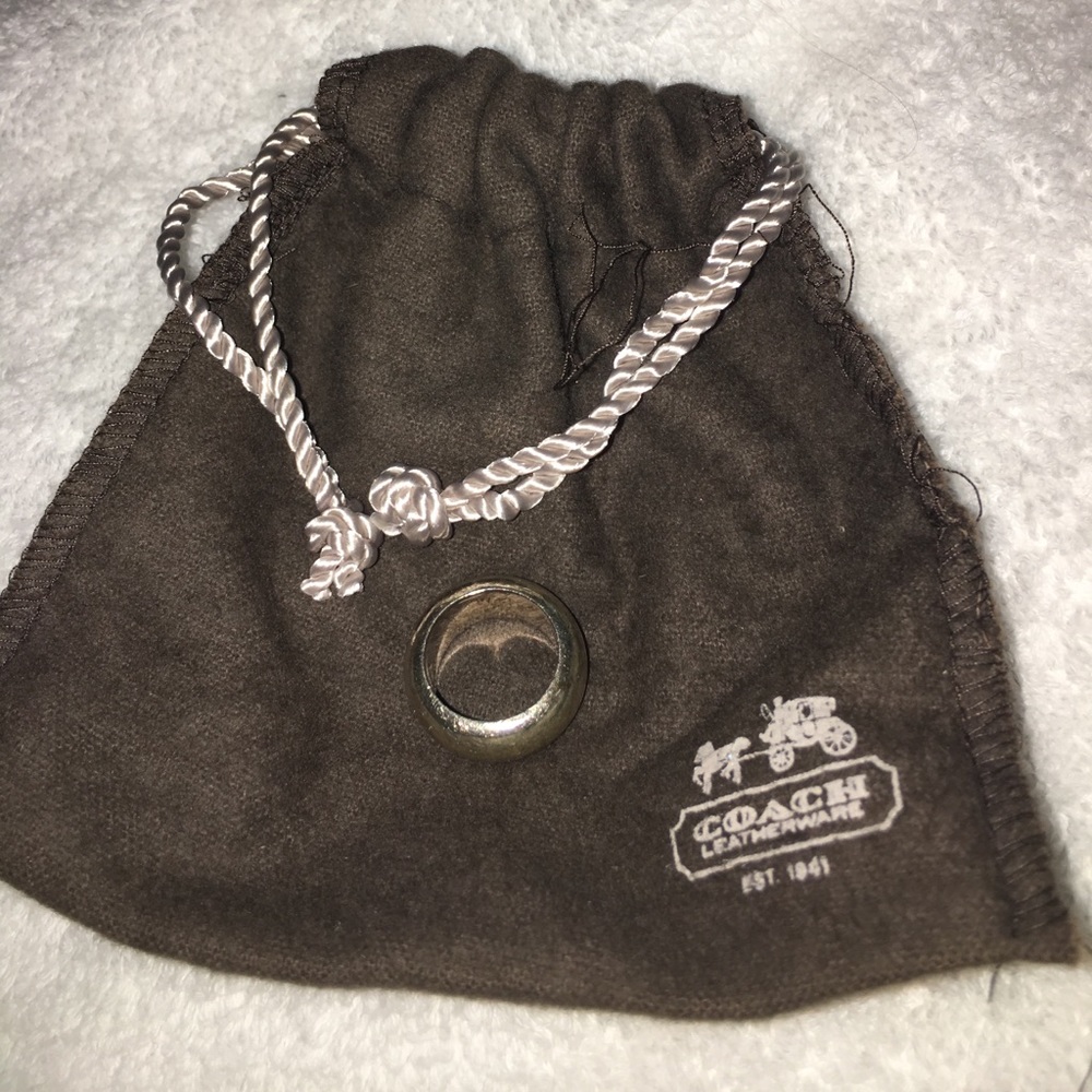 Authentic coach ring size 5 925 sterling silver