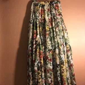 Flower Maxi Skirt