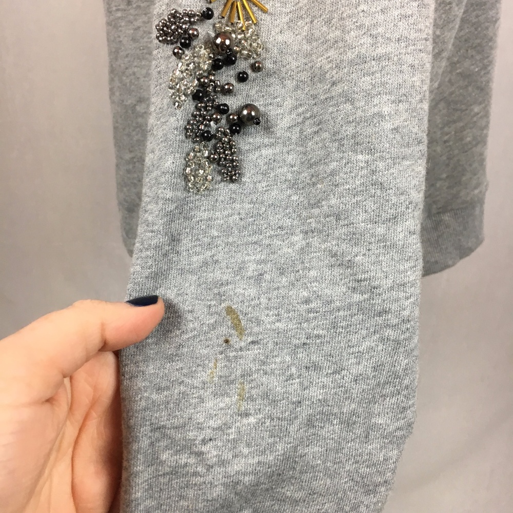 Anthro Deletta Twilight Ivy Beaded sweatshirt - Picture 5 of 8