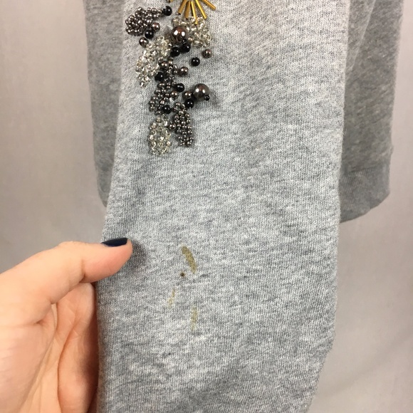 Anthro Deletta Twilight Ivy Beaded sweatshirt - Picture 5 of 8