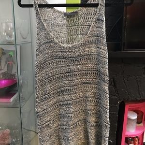 Vince Gray Knit Racerback Tank Top
