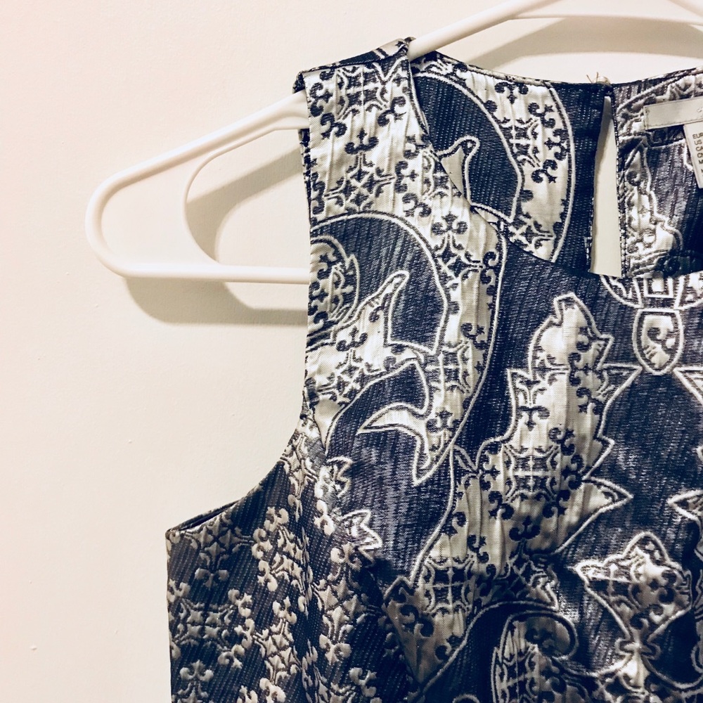 H+M: denim foil mini dress