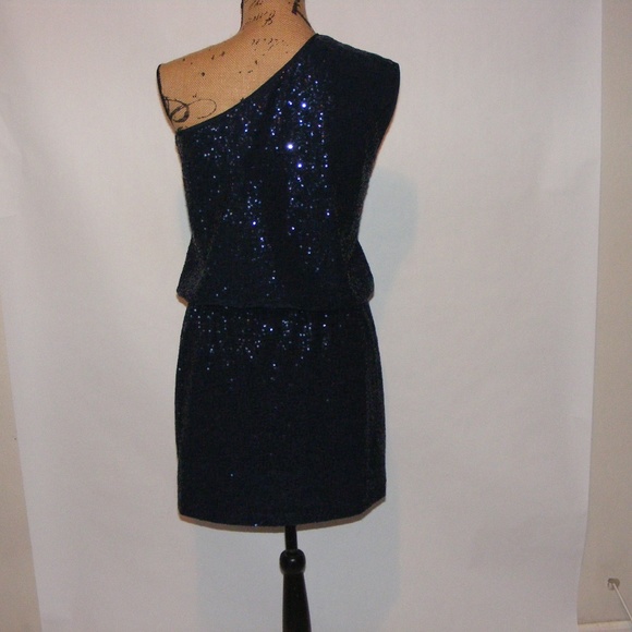 TIBI NAVY BLUE SEQUIN DRESS - Picture 4 of 7