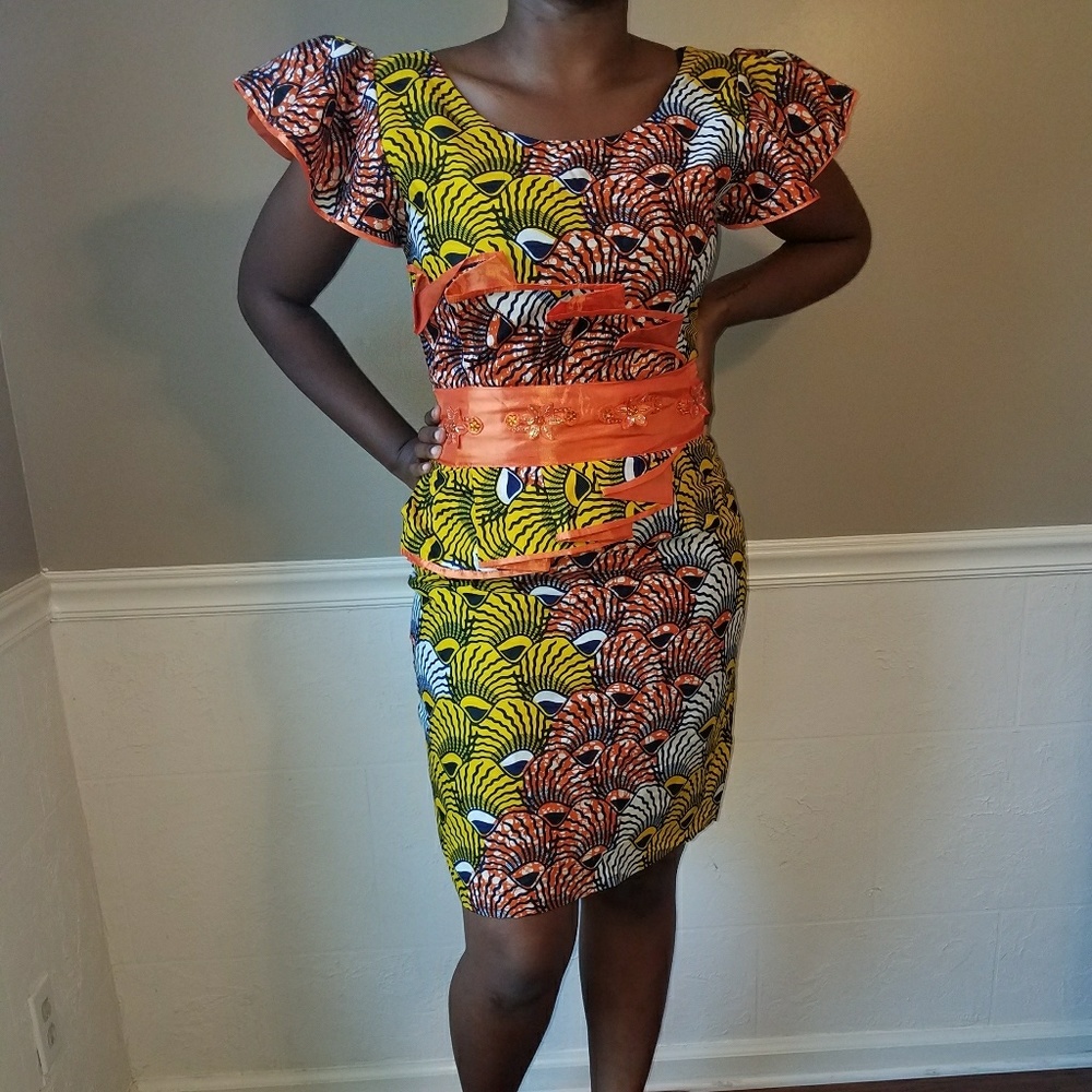 Custom made Ankara print dress