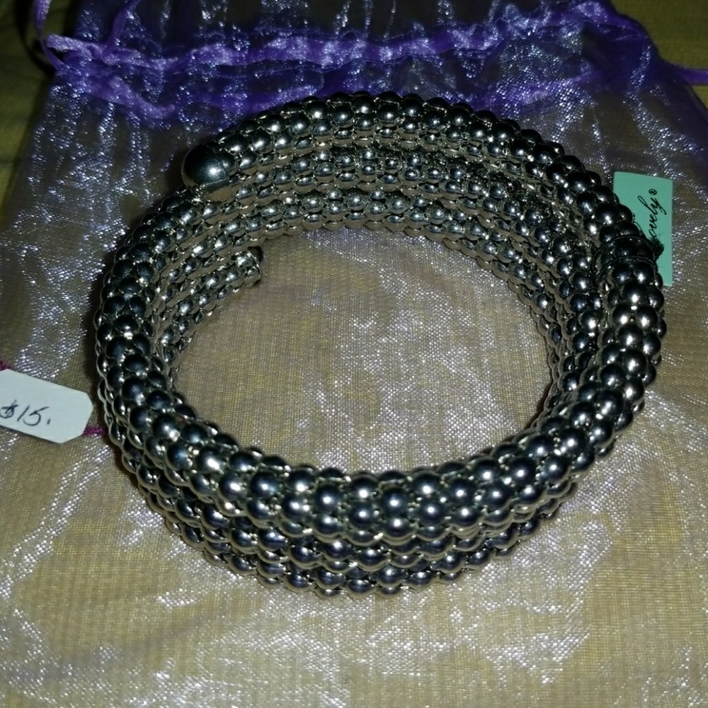 Silver colored bracelet