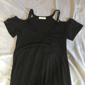 Peekaboo shoulder dress