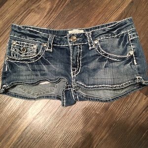 L.A. IDOL USA Bling Jean Shorts Size M