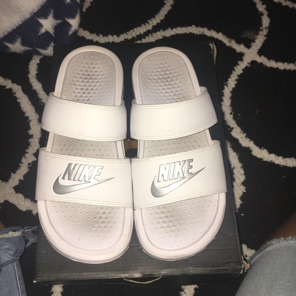 Nike double strap slides