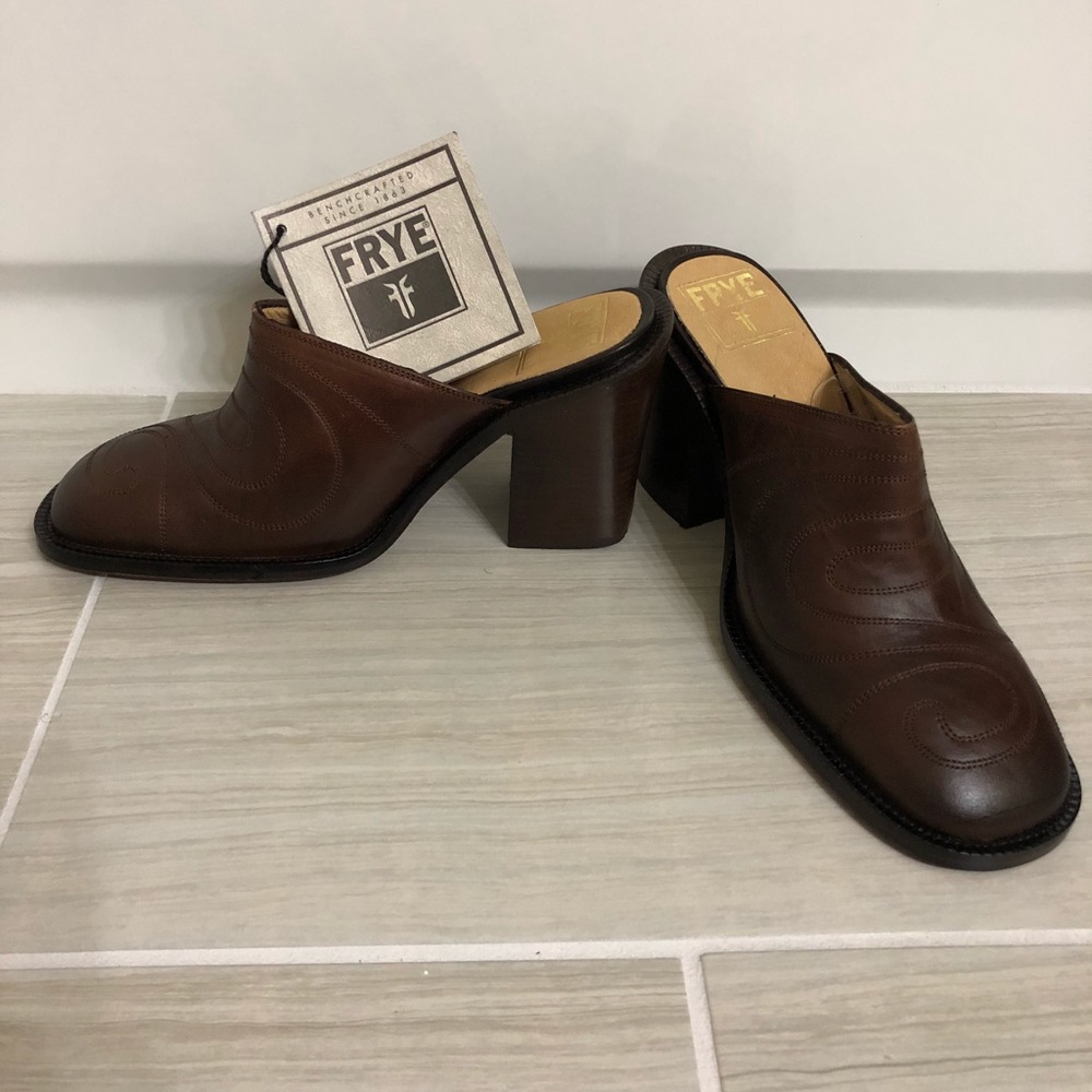 NIB FRYE Mules!”