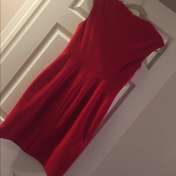 Calvin Klein Size 4 Red Sheath - Picture 3 of 3